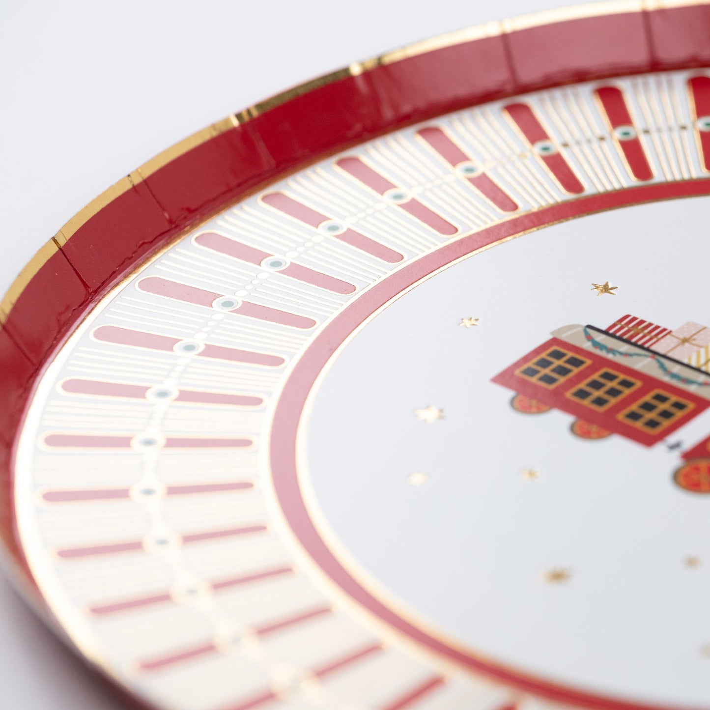HOL25-DP9- North Pole Express Dessert Plate
