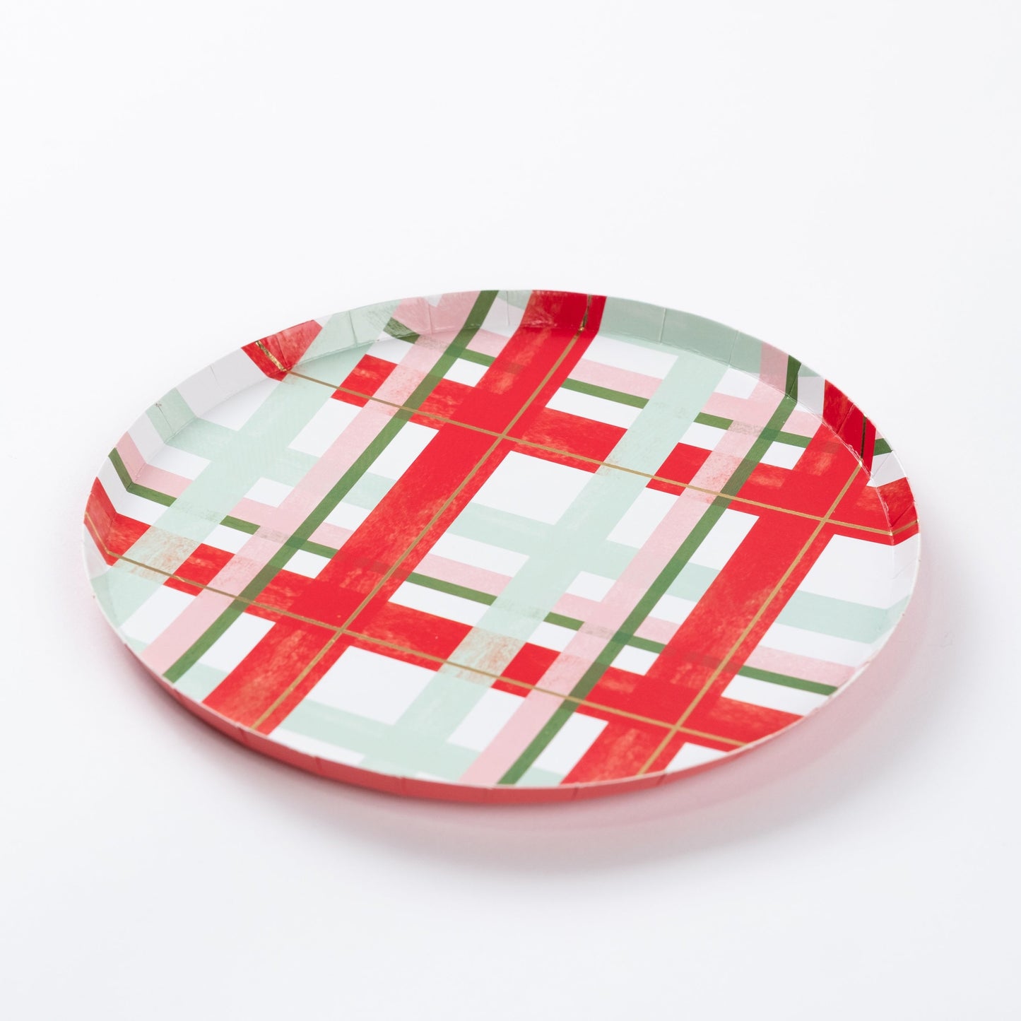 HOL25-DP6- Cheerful Plaid Small Plates