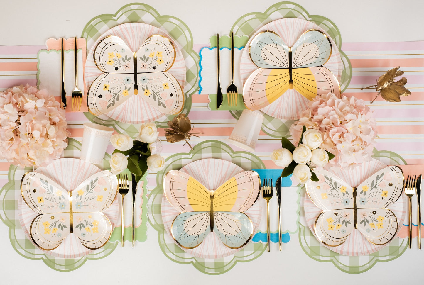 MCL25-PL24- Green Gingham Soft Scallop Placemat