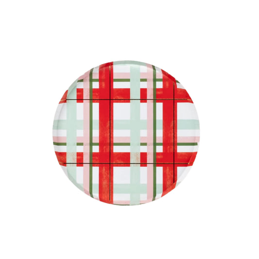 HOL25-DP6- Cheerful Plaid Small Plates
