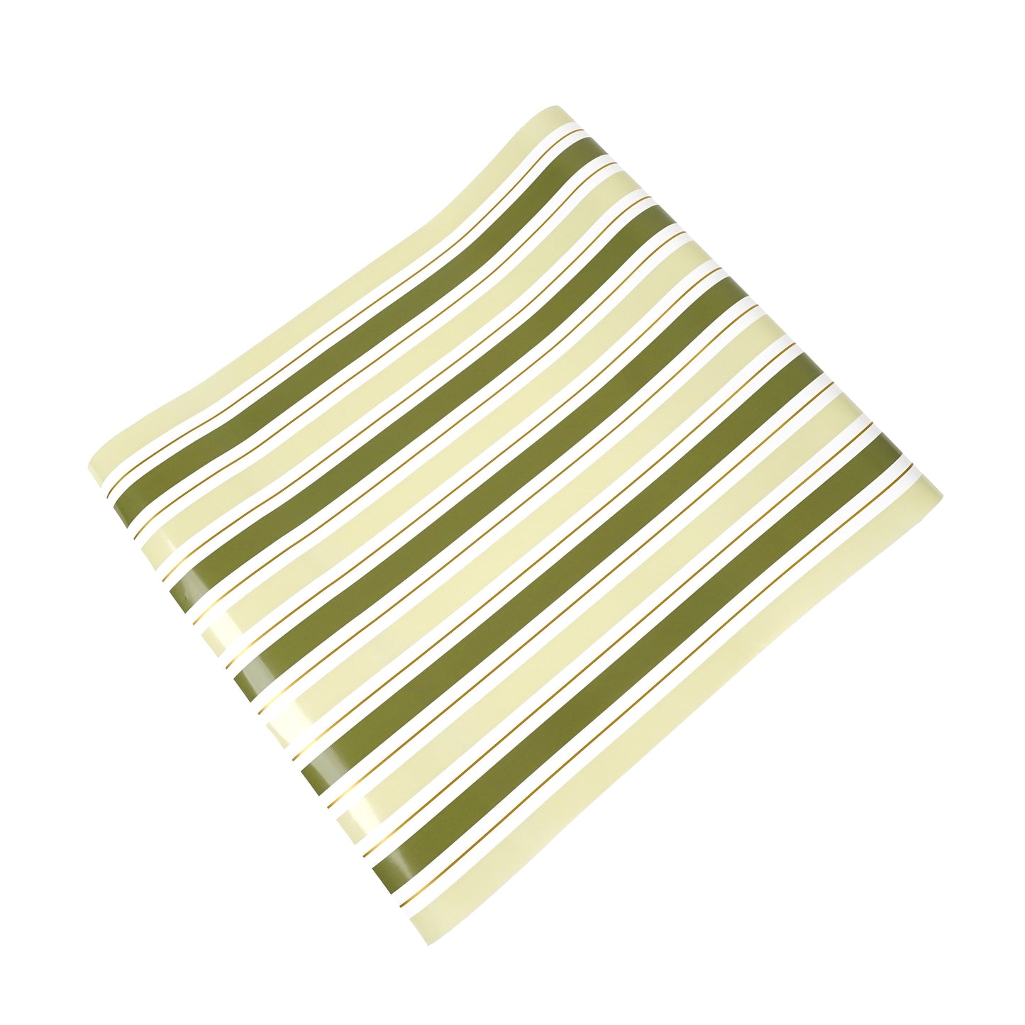 Green Stripe Paper Table Runner