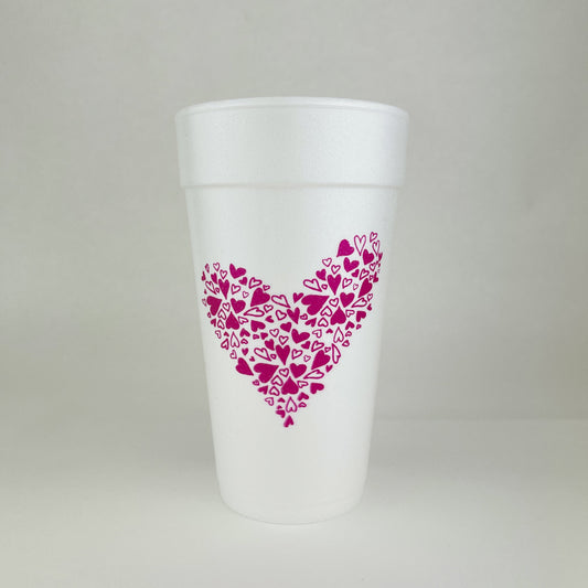 CUP-F-SWTHRT-124- Sweetheart 20oz. Foam Cups | 10 pack