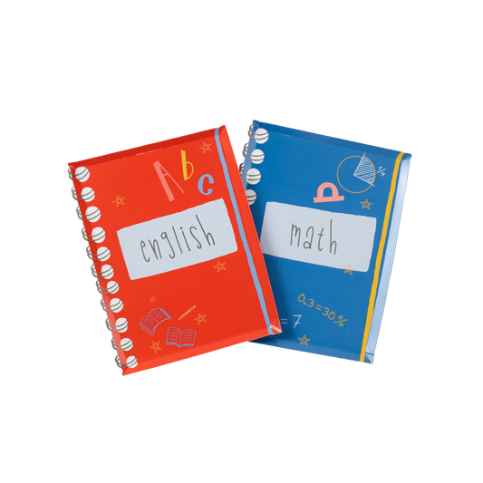 SCH25-DP2-School Days Notebook Dessert Plates