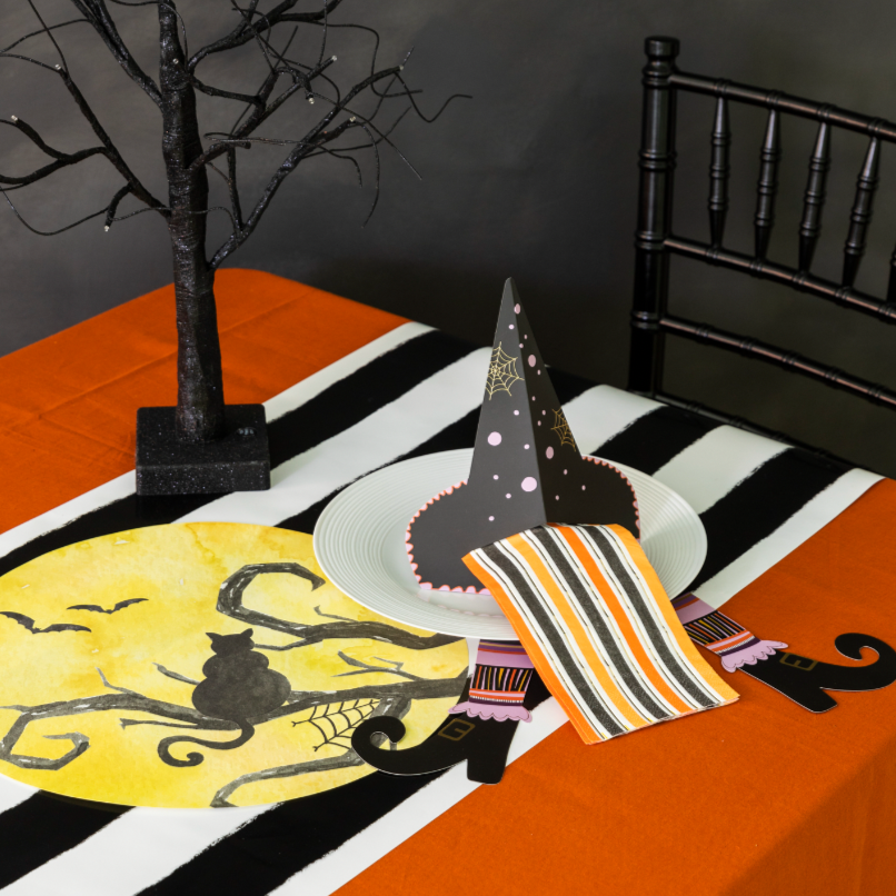 Paper Witch's Legs Halloween Table Accents