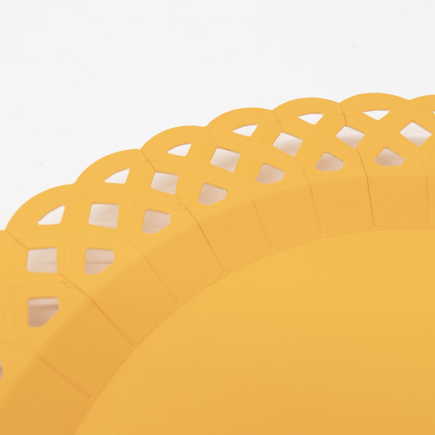 Marigold Yellow Basketweave Dinner Plates