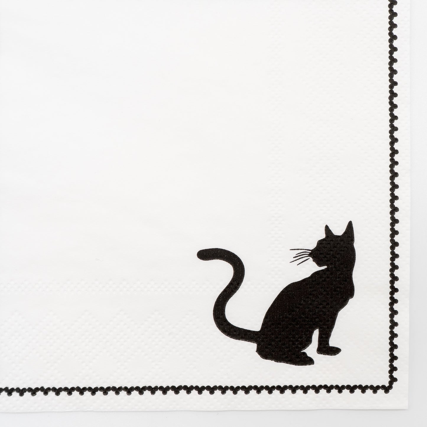 Elegant Halloween Cat Cocktail Napkins
