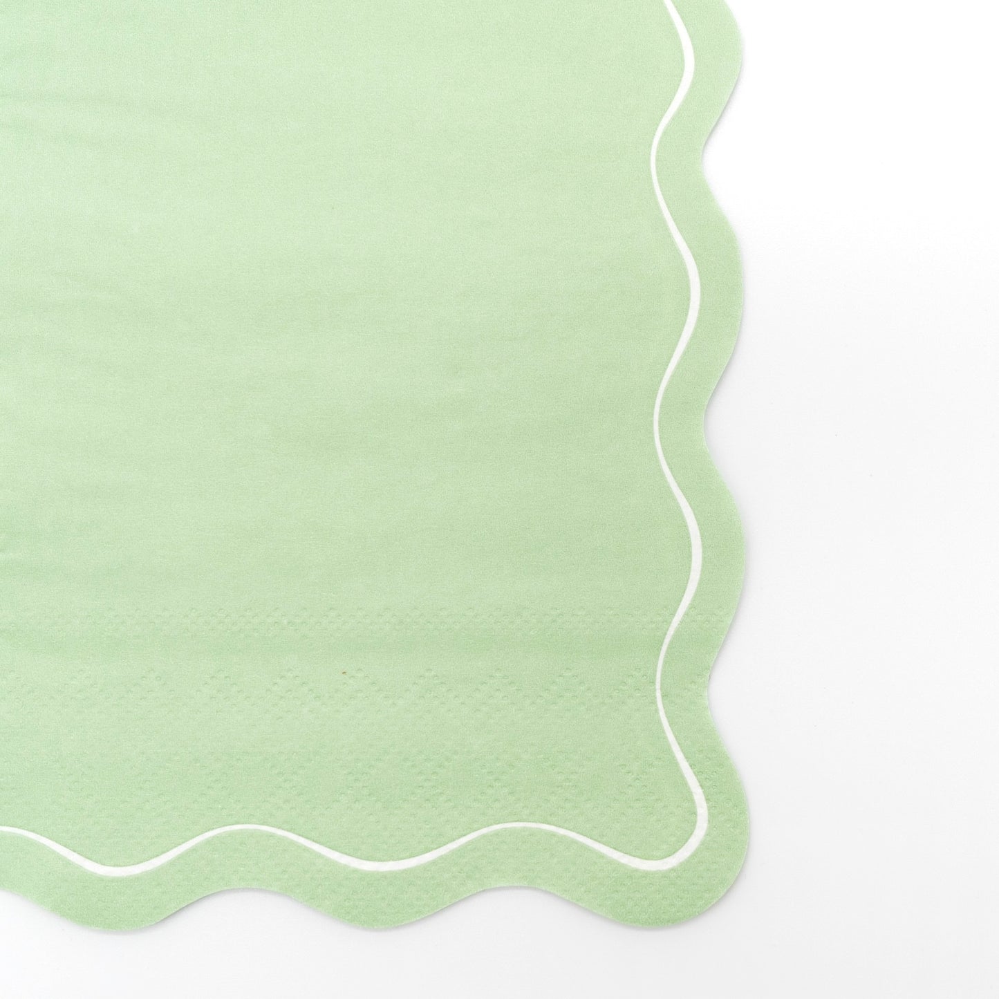 Sage Green Scallop Guest Towels
