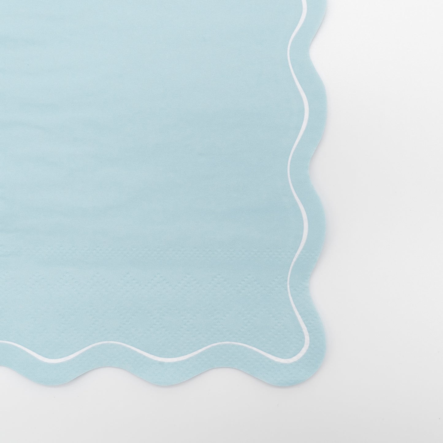 Light Blue Scallop Guest Towels