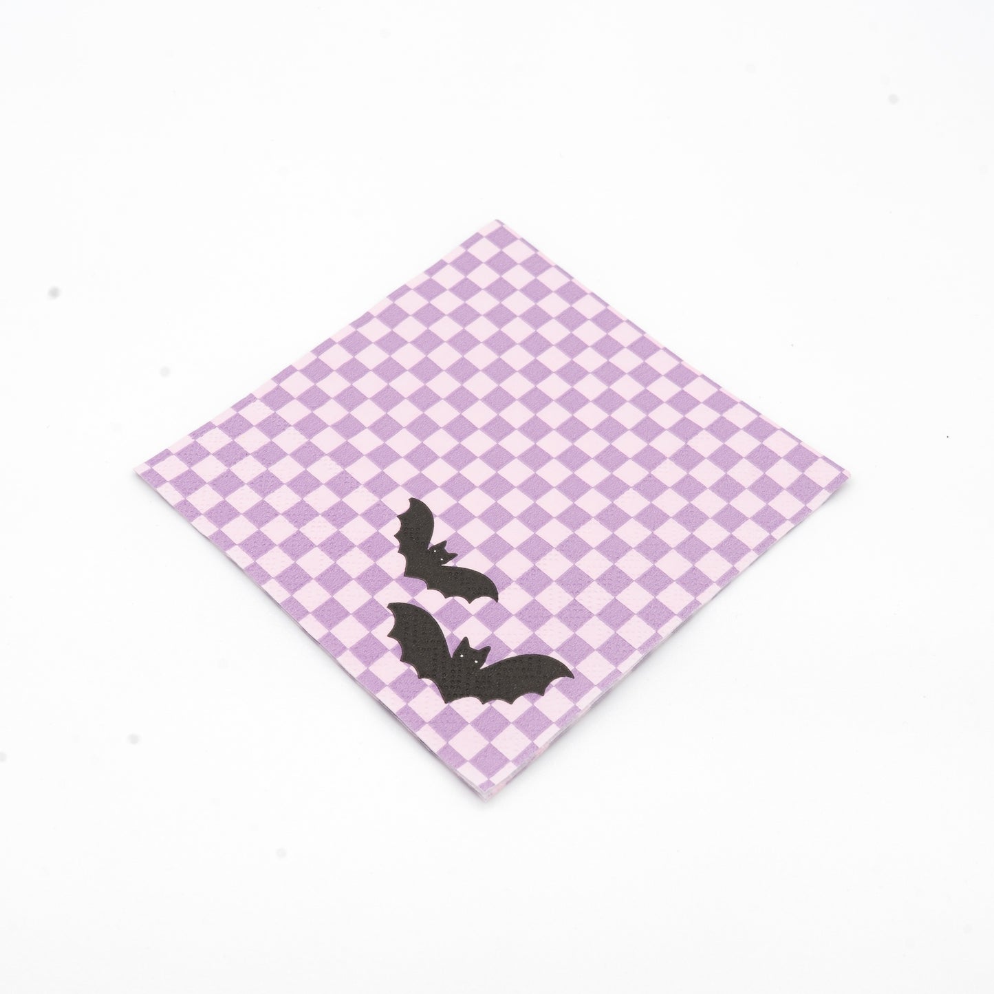Bewitching Checkered Halloween Cocktail Napkins