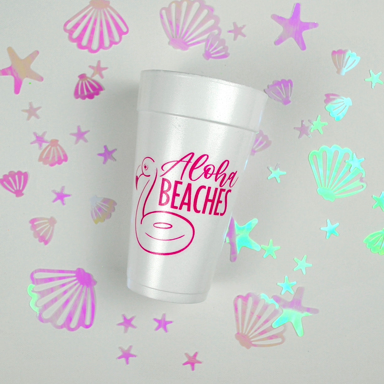 Aloha Beaches Tropical 20oz. Foam Cups | 10 pack