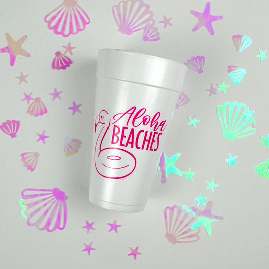Aloha Beaches Tropical 20oz. Foam Cups | 10 pack