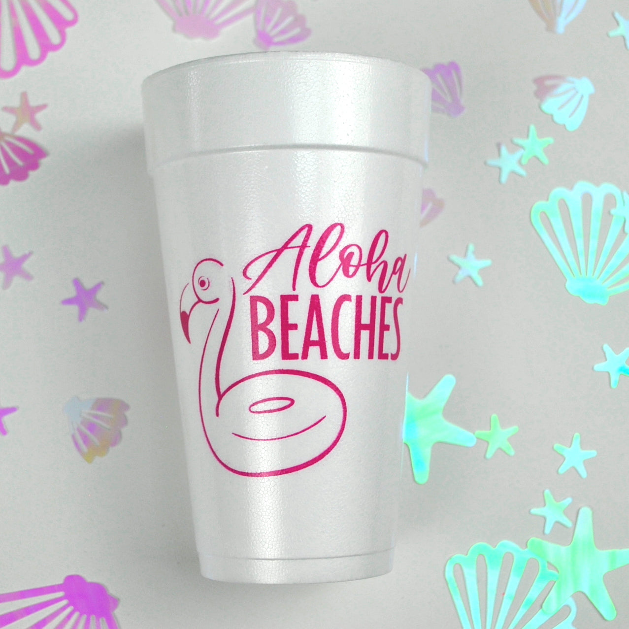 Aloha Beaches Tropical 20oz. Foam Cups | 10 pack