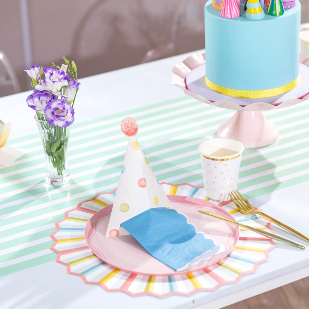 HB23-PL5- Burst of Color Fan Paper Placemat