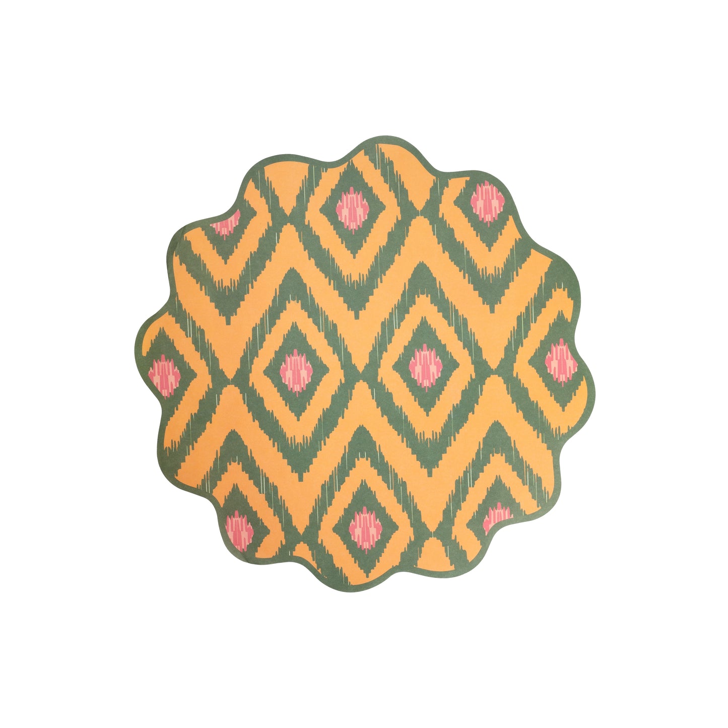 SUM23-PL1- Bold Ikat Paper Placemats