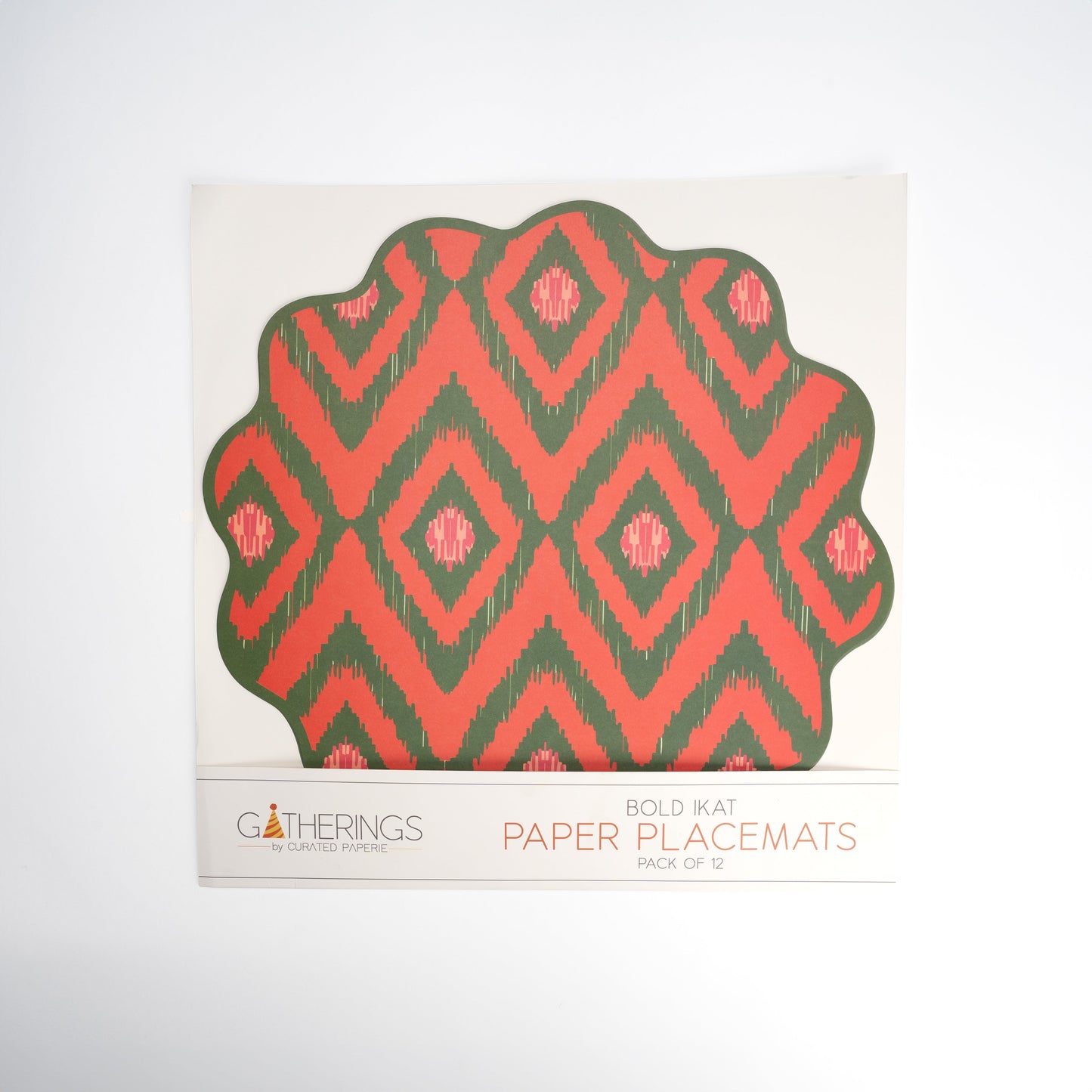 SUM23-PL1- Bold Ikat Paper Placemats
