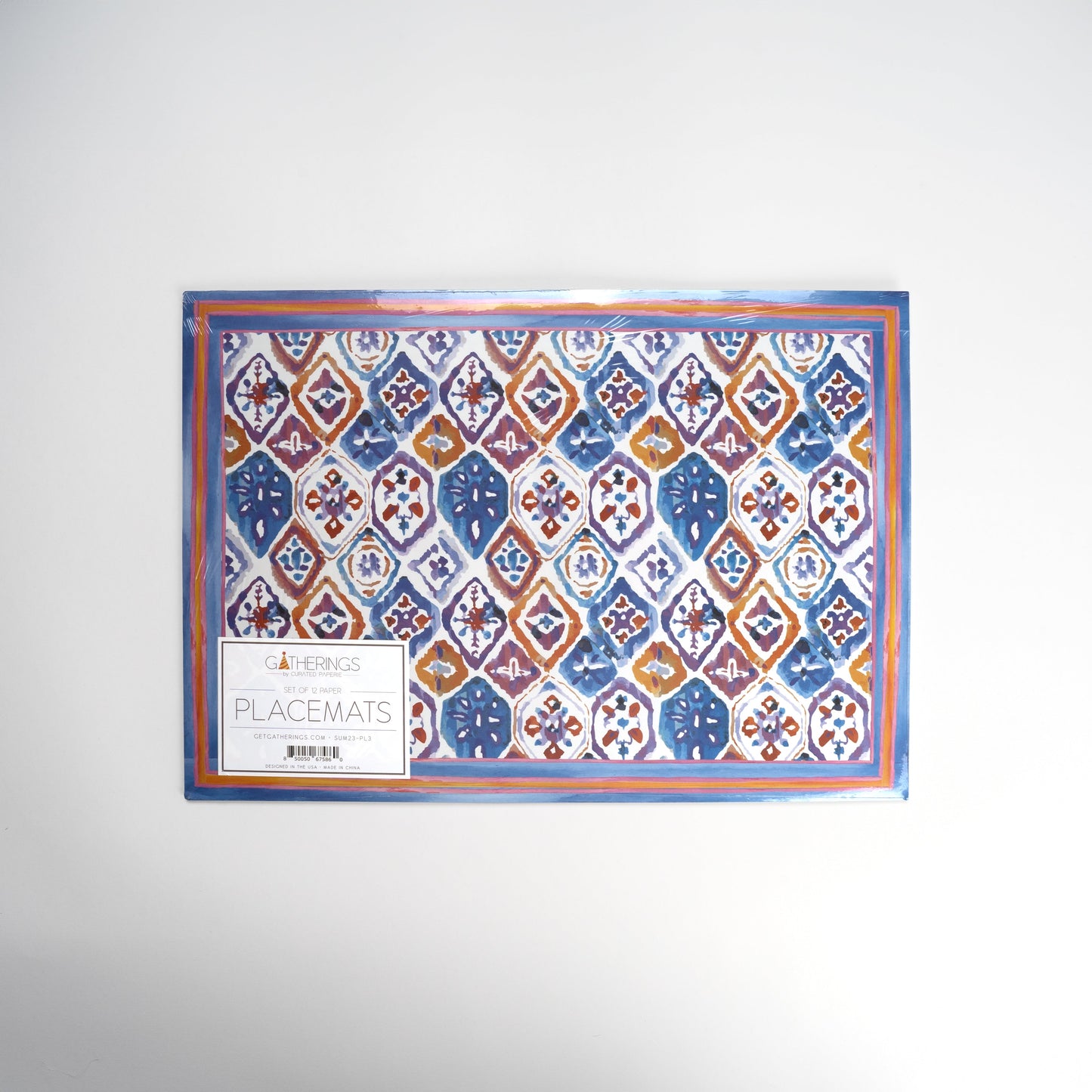SUM23-PL3- Bold Mosaic Paper Placemats