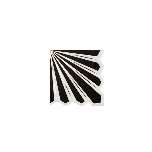 MCL23-CN2- Celebration Chic Black with Gold Foil Beverage Napkin