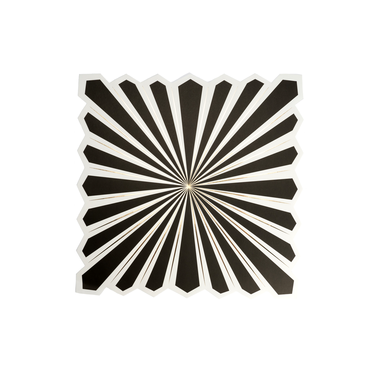 MCL23-PL9- Celebration Chic Black with Gold Foil Paper Placemat