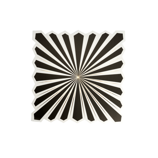 MCL23-PL9- Celebration Chic Black with Gold Foil Paper Placemat