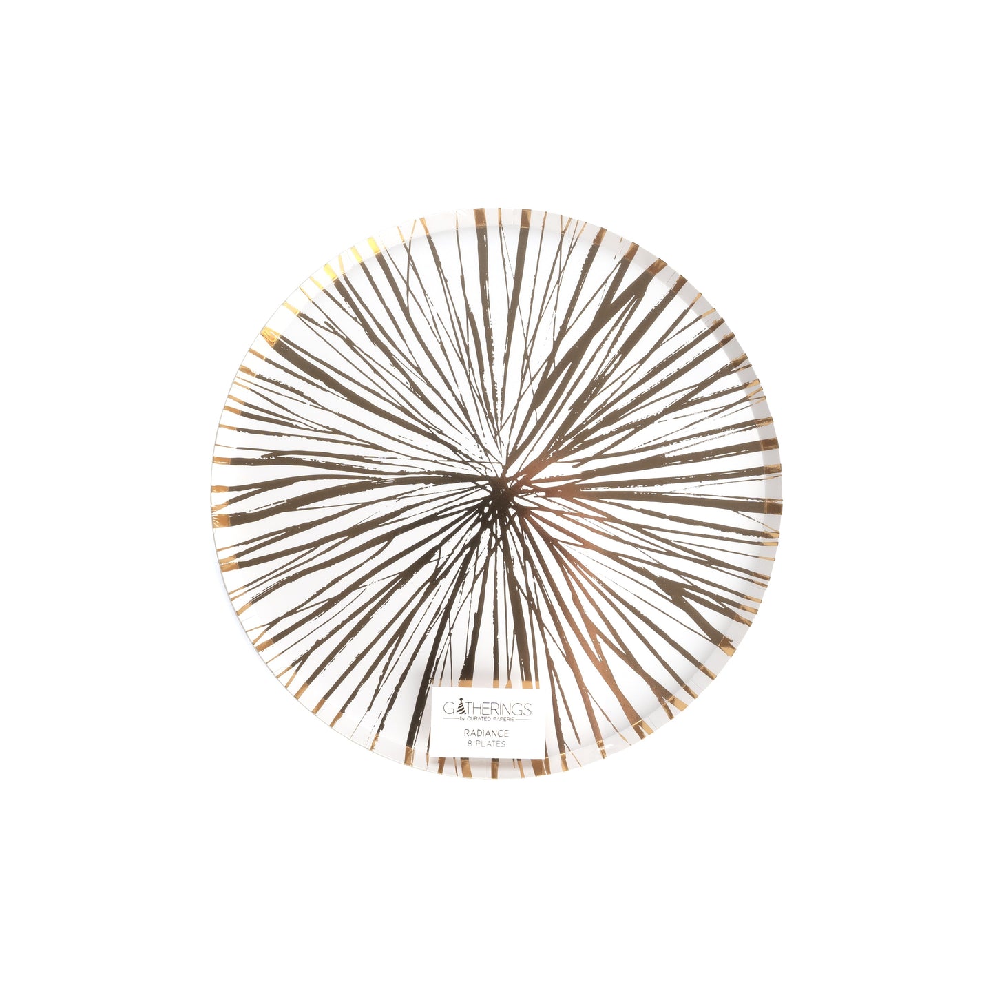 RAD24-DNP3- Radiance Gold Foil Dinner Paper Plates