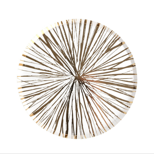 RAD24-DNP3- Radiance Gold Foil Dinner Paper Plates