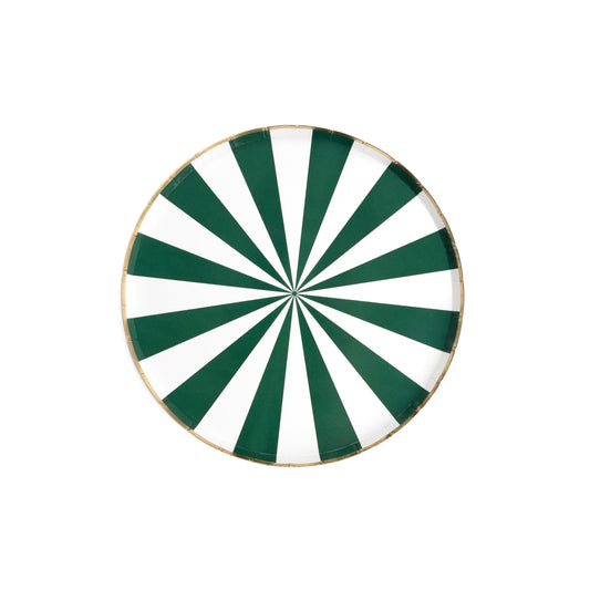 HOL24-DNP4- Green Candy Burst Dinner Paper Plates