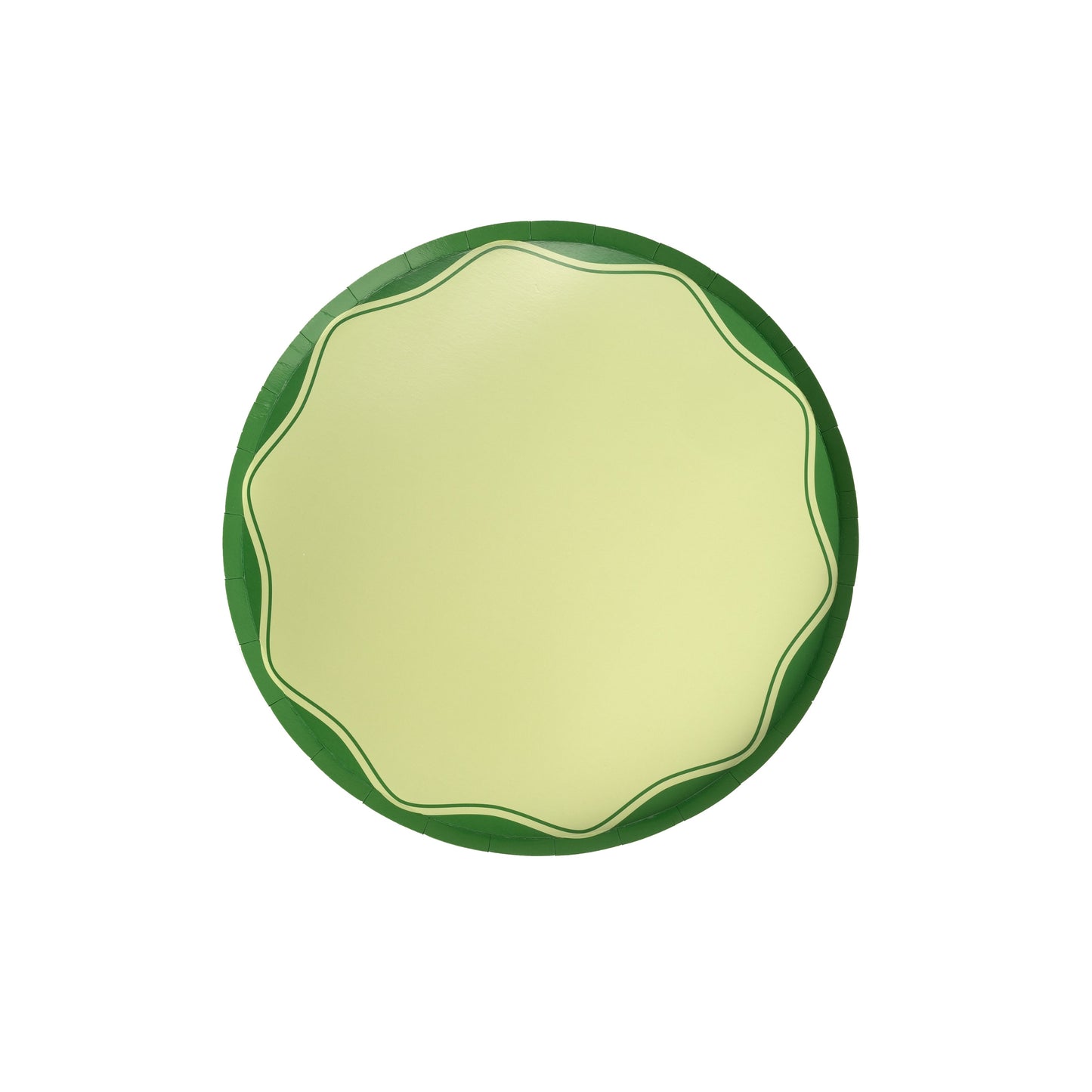 MCL24-DNP6- Green Color Block Dinner Paper Plates