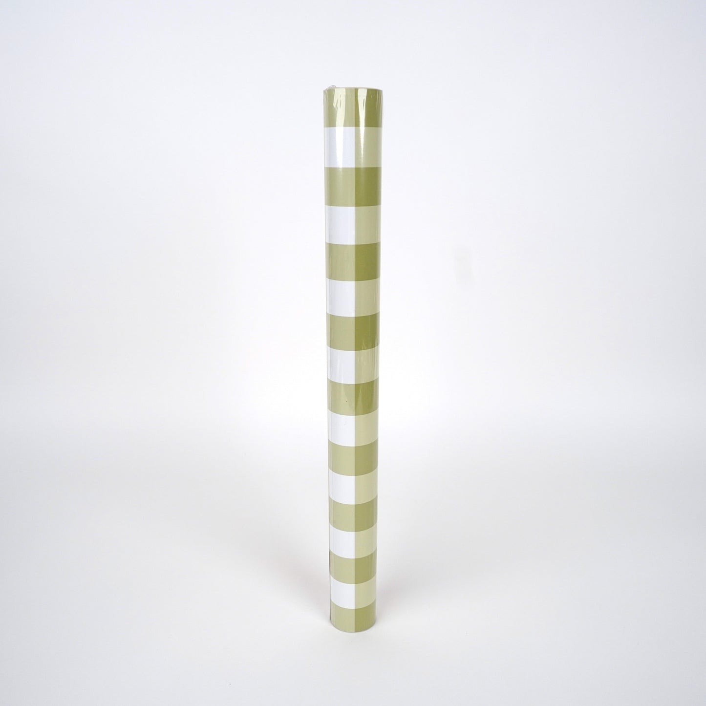 Gingham Olive Paper Table Runner