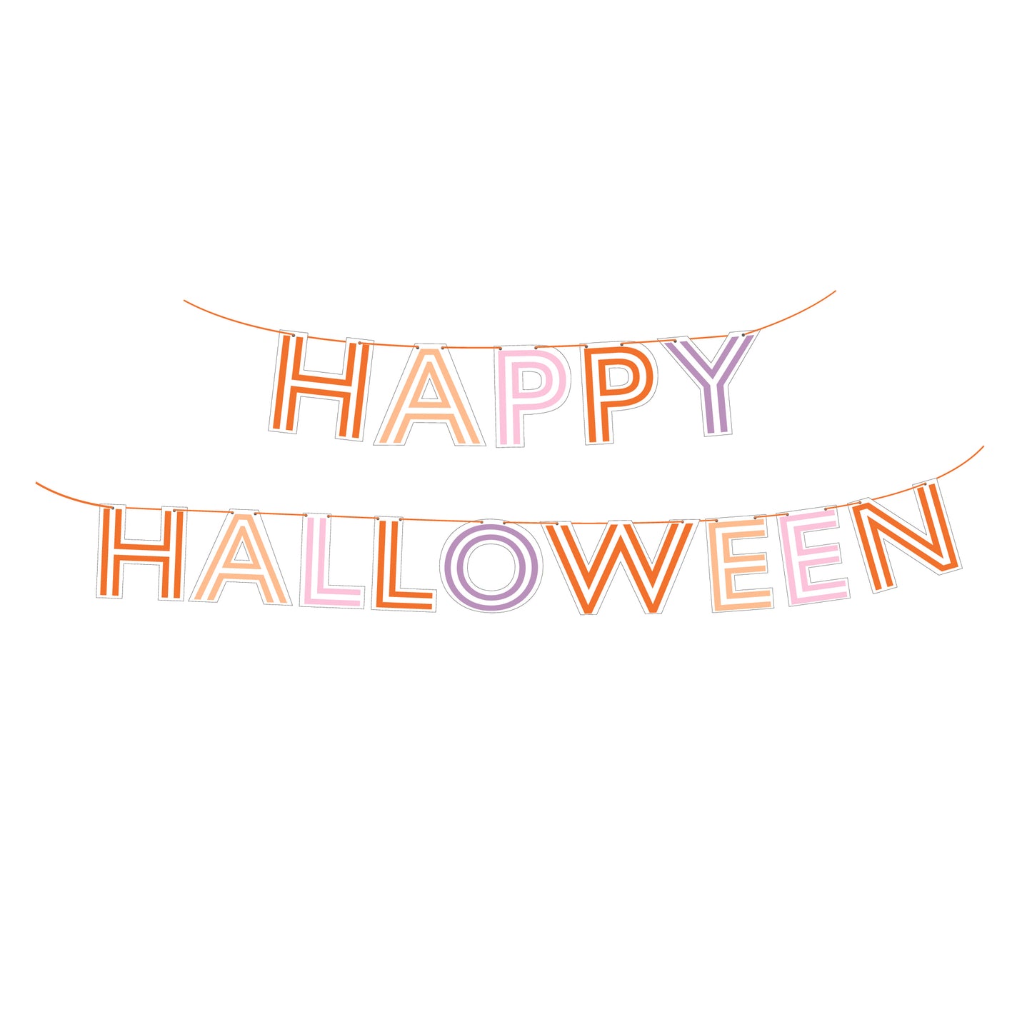 HAL25-GR1-Happy Halloweeen Paper Garland-(PREORDER STARTS SHIPPING 08/15)