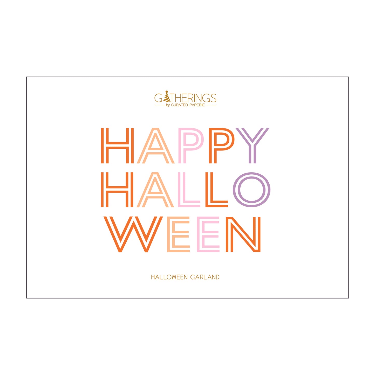 HAL25-GR1-Happy Halloweeen Paper Garland-(PREORDER STARTS SHIPPING 08/15)