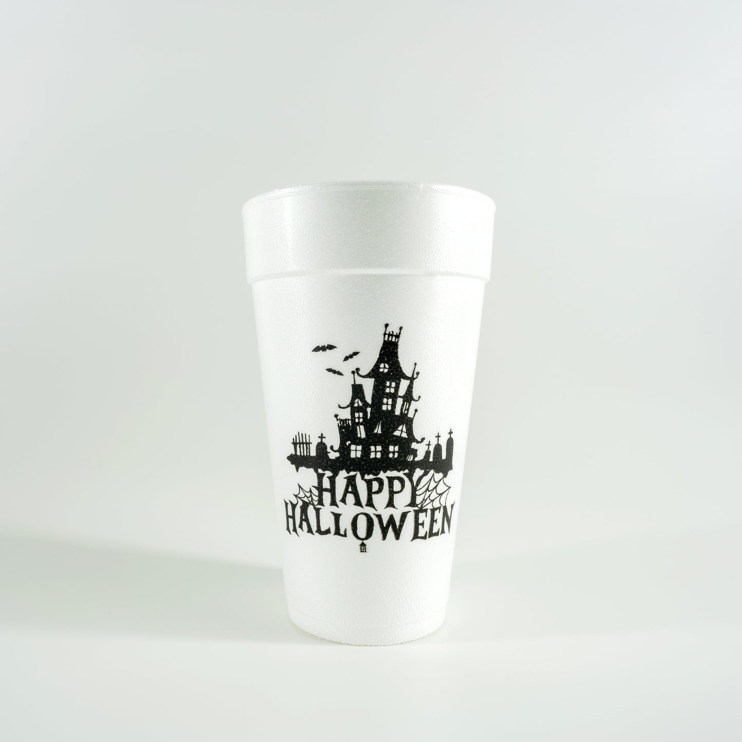 Happy Halloween Spooky Haunted House 20oz. Foam Cups | 10 pack