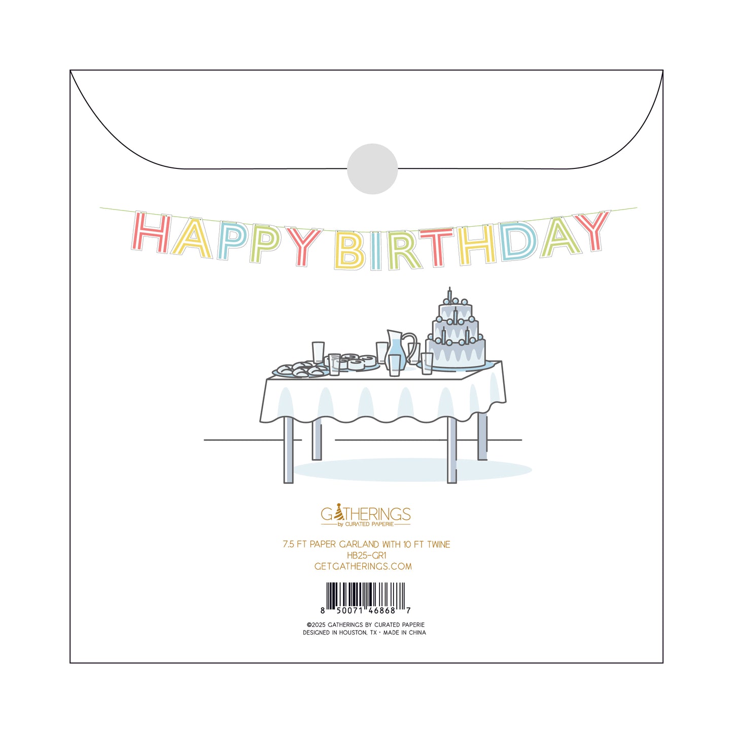 HB25-GR1-Happy Birthday Paper Garland-(PREORDER STARTS SHIPPING 08/15)