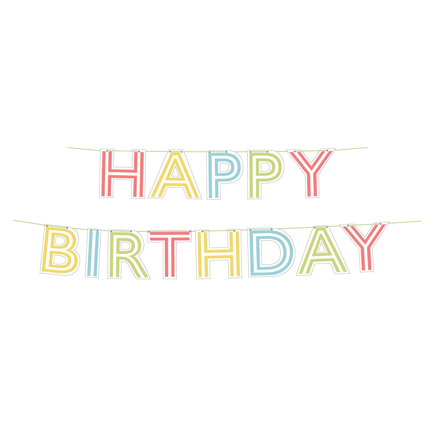 HB25-GR1-Happy Birthday Paper Garland-(PREORDER STARTS SHIPPING 08/15)