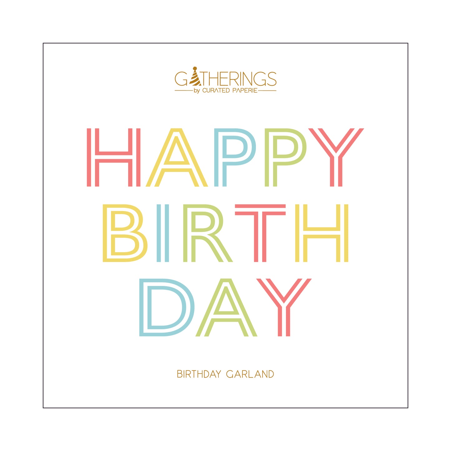 HB25-GR1-Happy Birthday Paper Garland-(PREORDER STARTS SHIPPING 08/15)