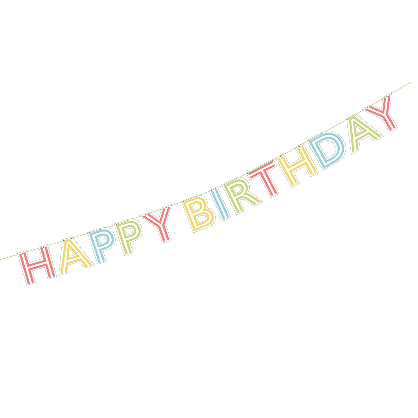 HB25-GR1-Happy Birthday Paper Garland-(PREORDER STARTS SHIPPING 08/15)