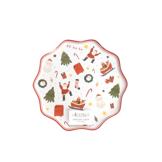 HOL24-DP2- Christmas Cheer Dessert Paper Plates