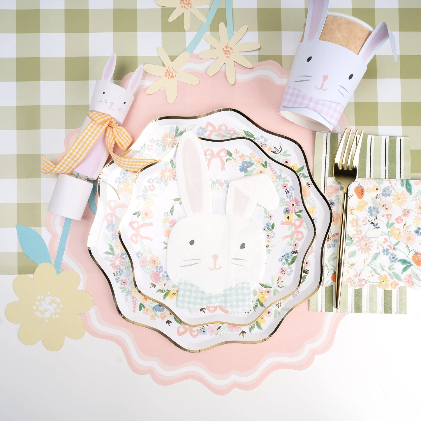 Green Striped Guest Towels