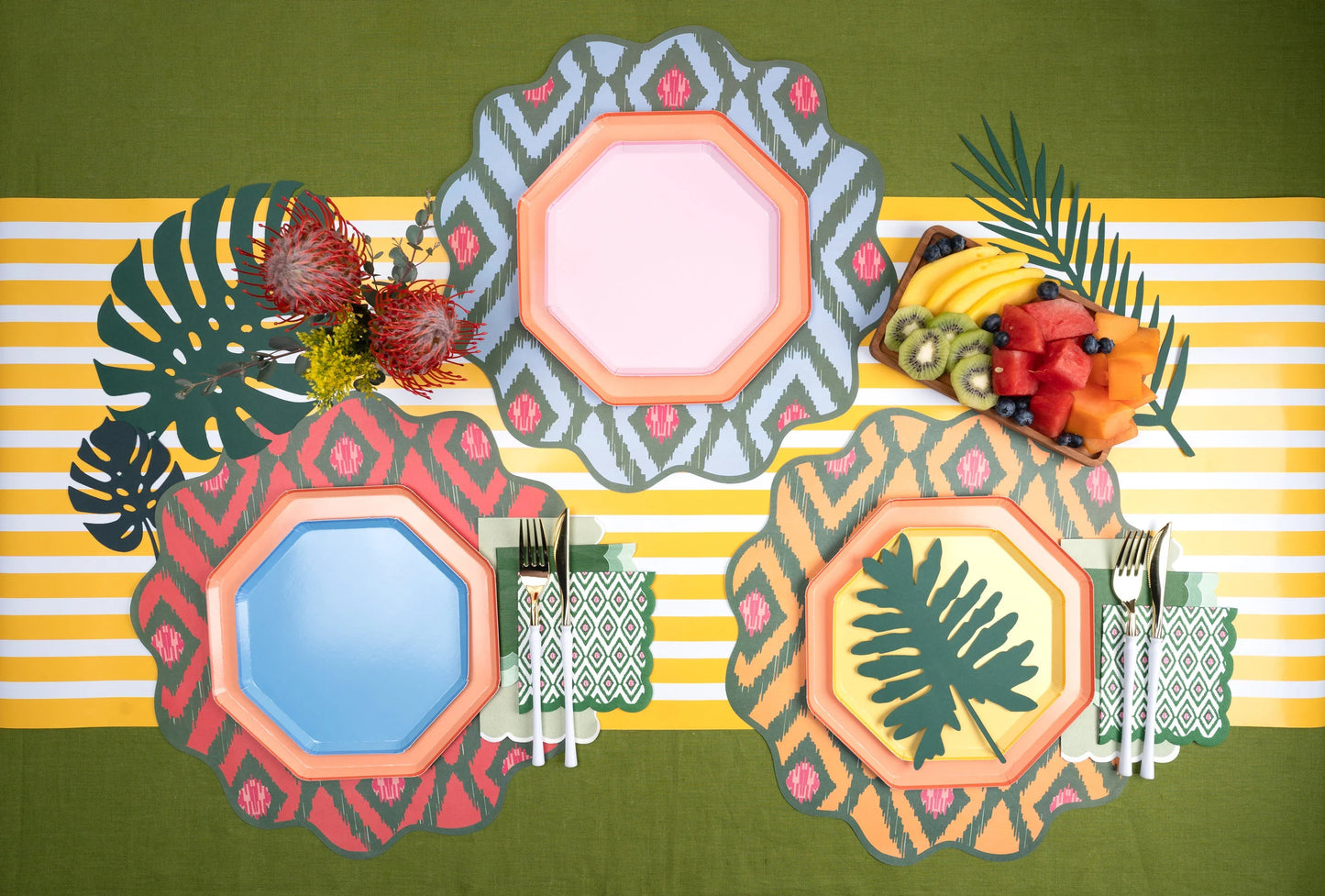 SUM23-CN1- Bold Ikat Beverage Napkins