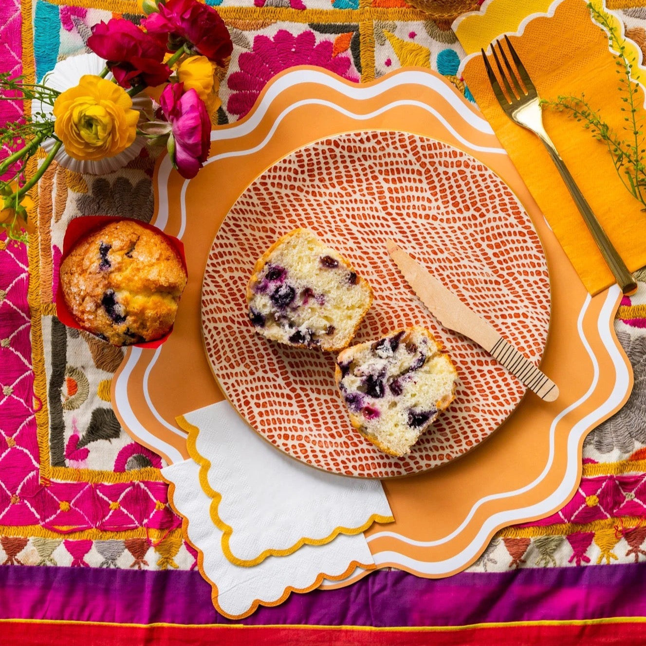 Nature Scallop Beverage Napkins