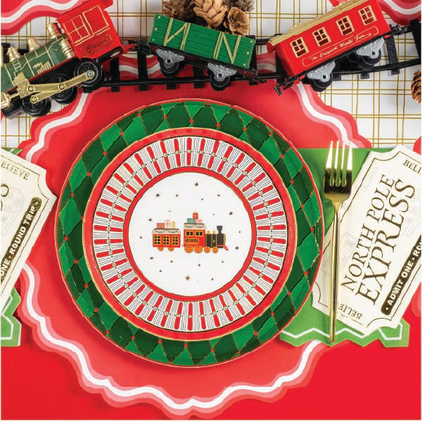 MCL23-PL2- Bright Red Fancy Scallop Paper Placemats