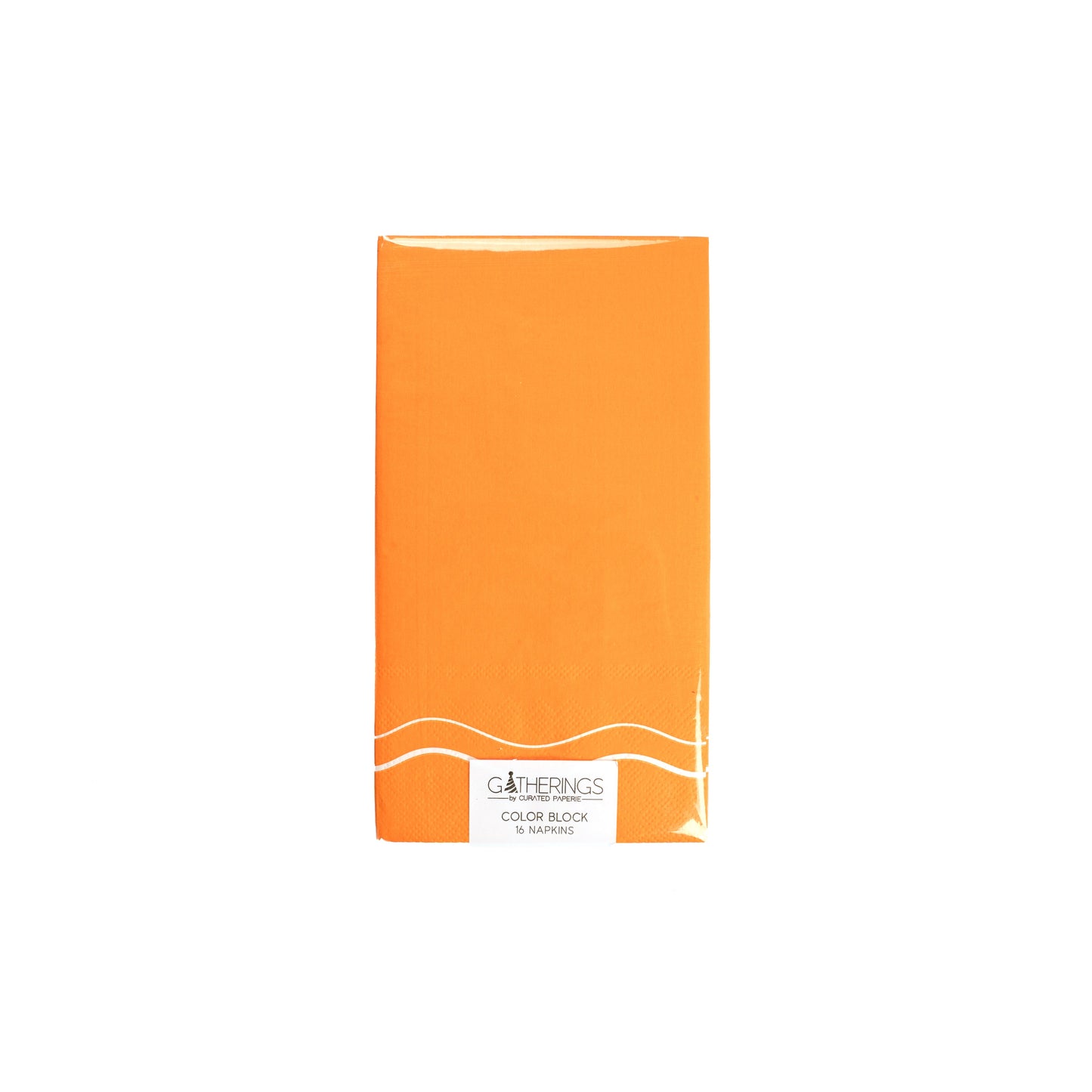 MCL24-GT11-Orange Color Block Guest Towel