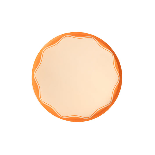 MCL24-DNP4- Orange Color Block Dinner Paper Plates