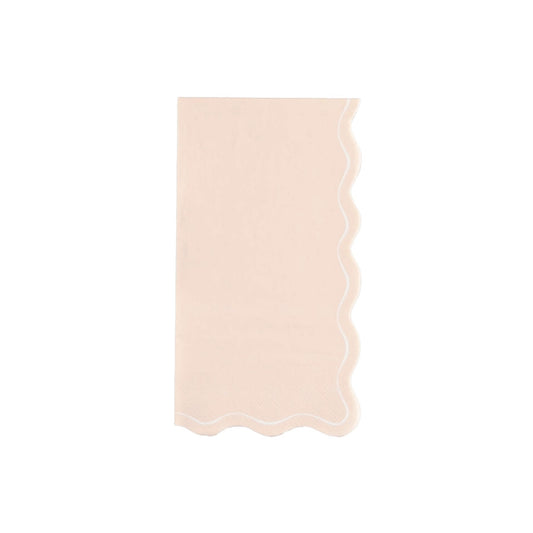MCL25-GT22-Pink Scallop Guest Towels