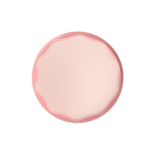 MCL24-DNP2- Pink Color Block Dinner Paper Plates