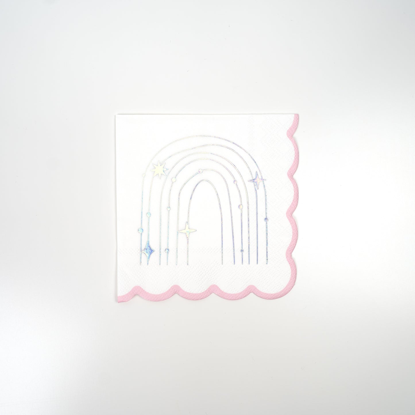 UNI25-CN5-Sparkle Rainbow Beverage Napkins