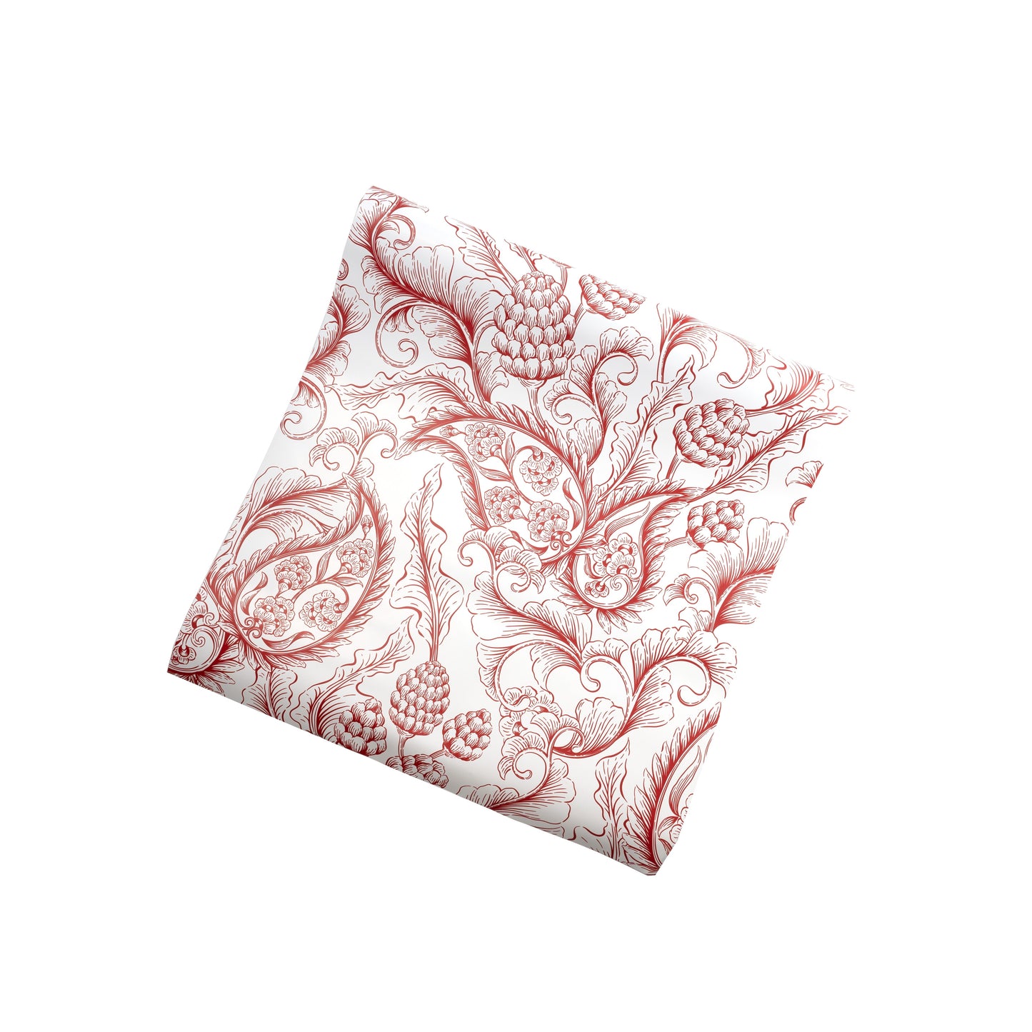 Red Paisley Paper Table Runner