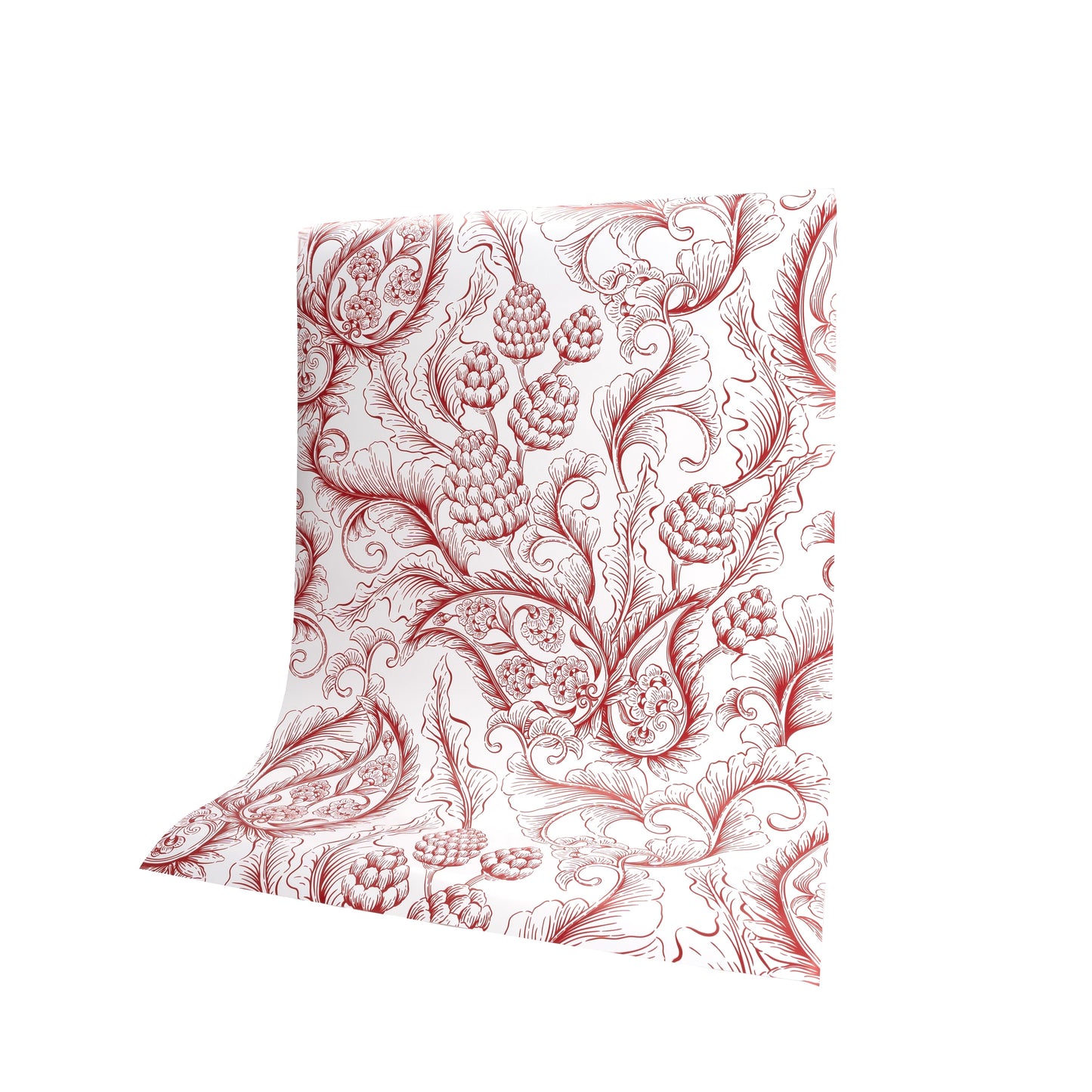 Red Paisley Paper Table Runner