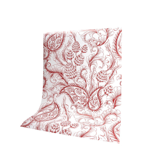 Red Paisley Paper Table Runner
