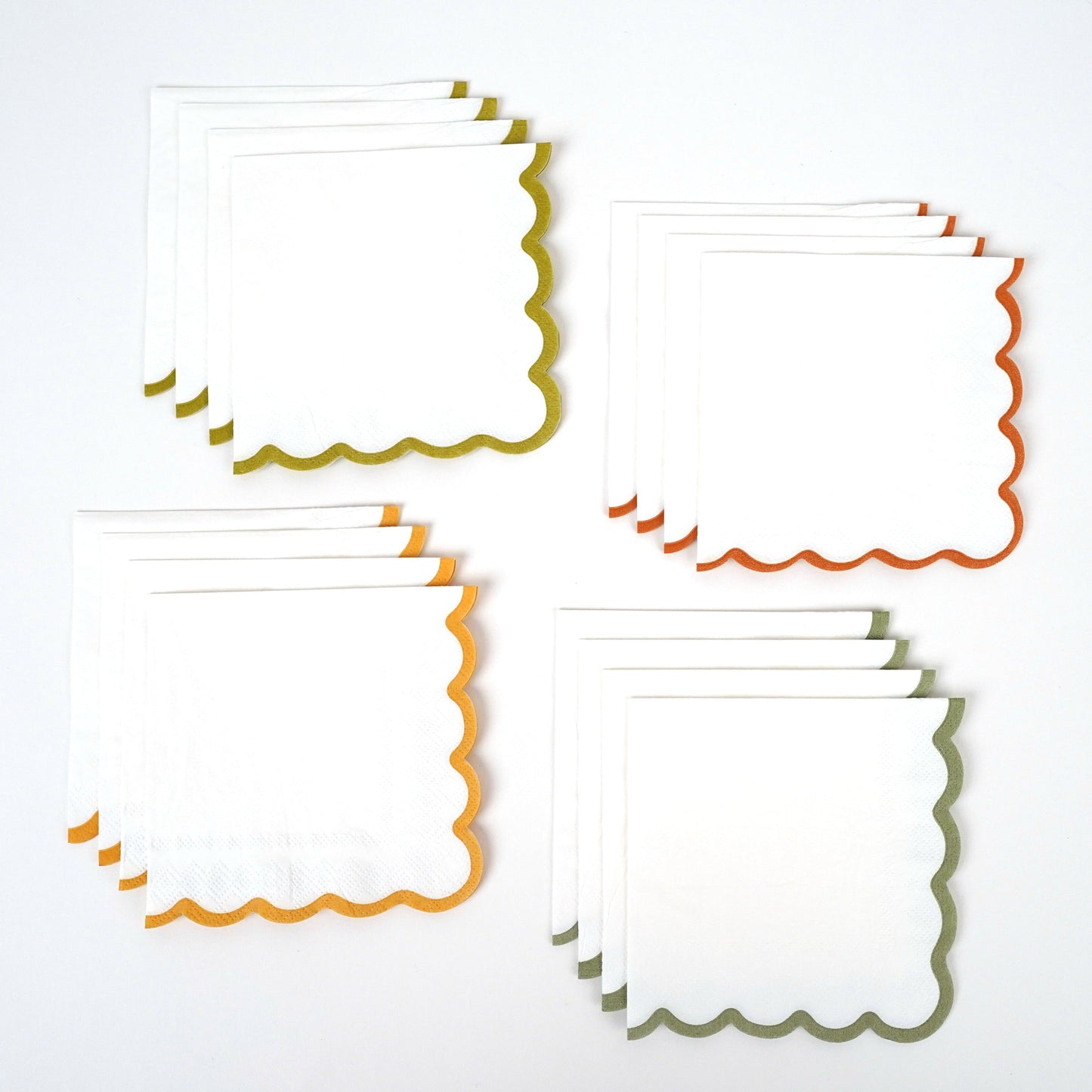 Nature Scallop Beverage Napkins