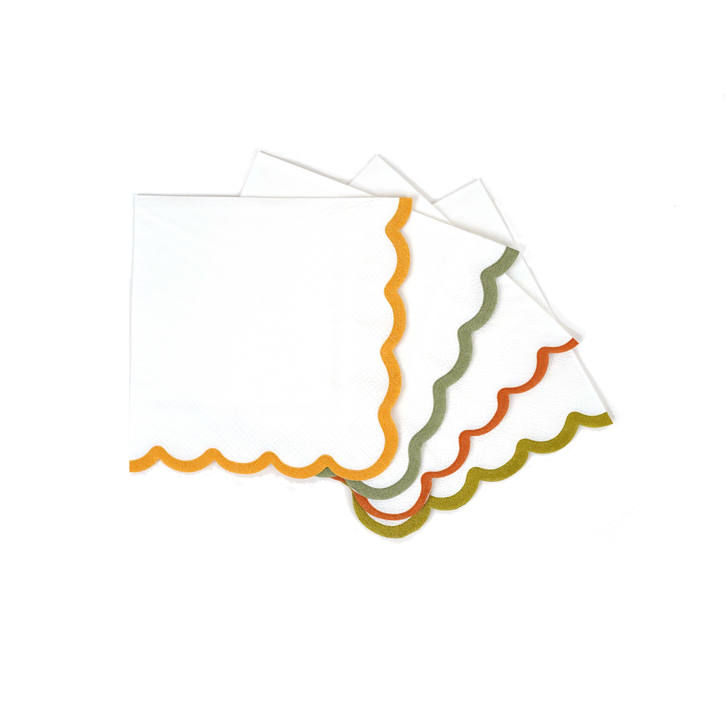 Nature Scallop Beverage Napkins